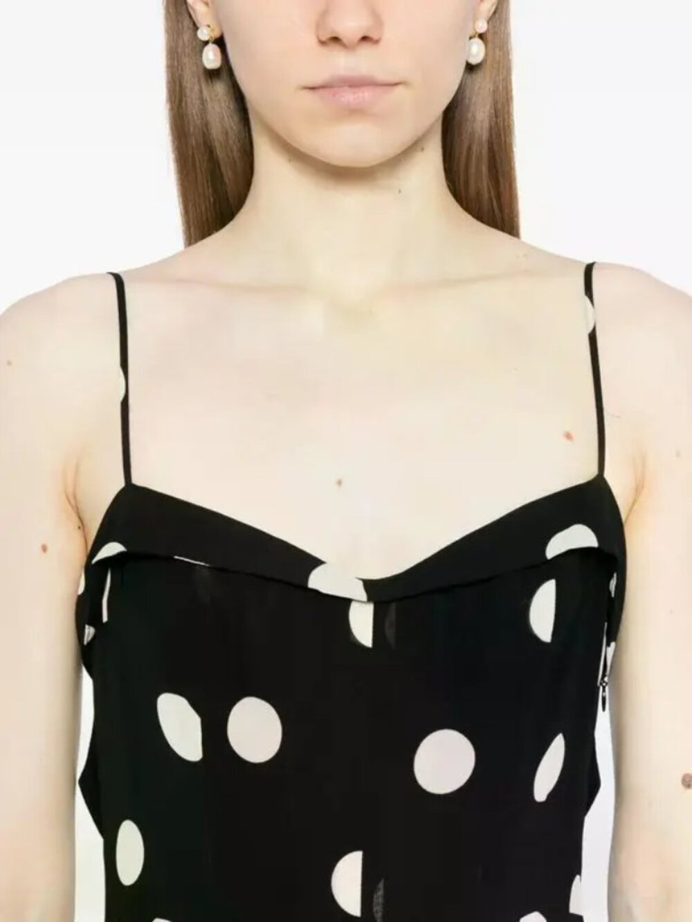 New Reformation Fredo Moon Polka Dot Midi Dress Size 4 NWT - Picture 6 of 15